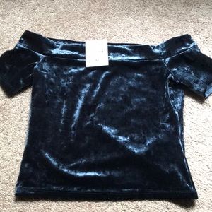 Off the shoulder crop top